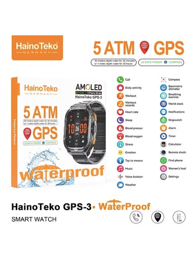 HainoTeko Germany GPS 3  WaterProof 5 ATM Best Smart Watch - Image 1